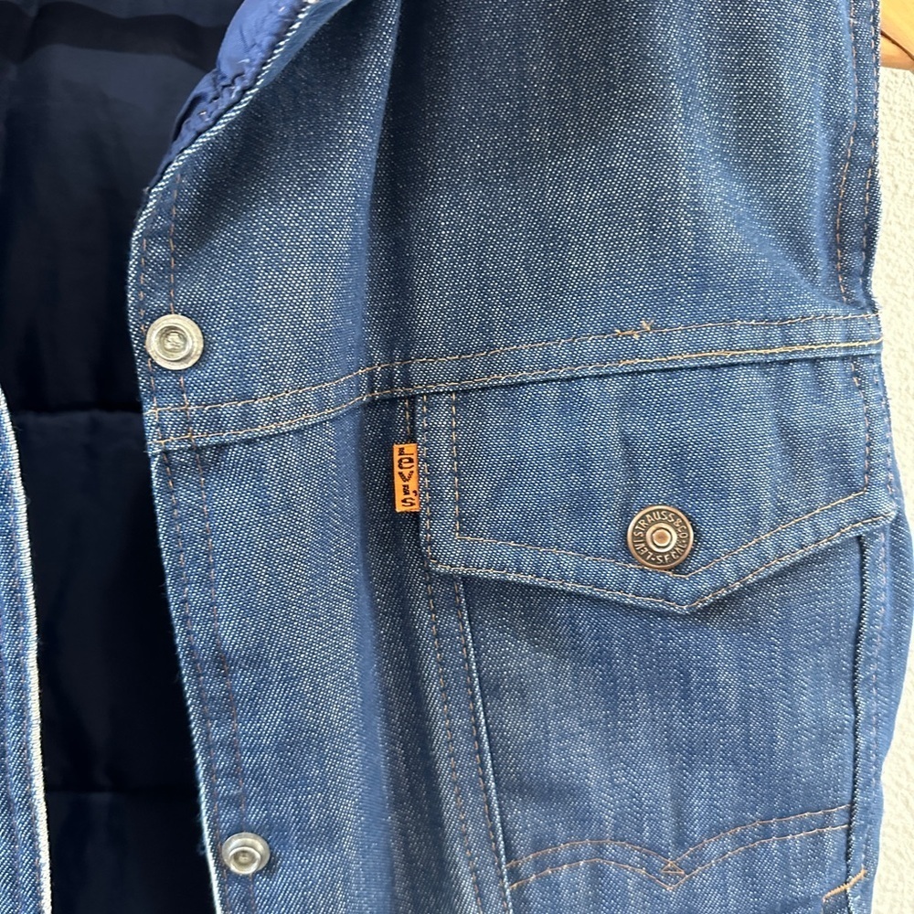 Vintage Levi's Classic Blue Denim Ski Vest - Picture 3 of 7